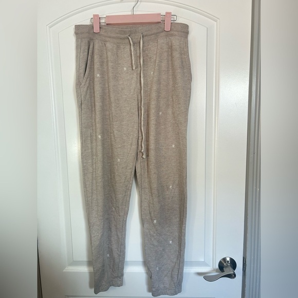 Rails Kingston Heather Brown Embroidered Stars Pants Joggers size large - Picture 4 of 13